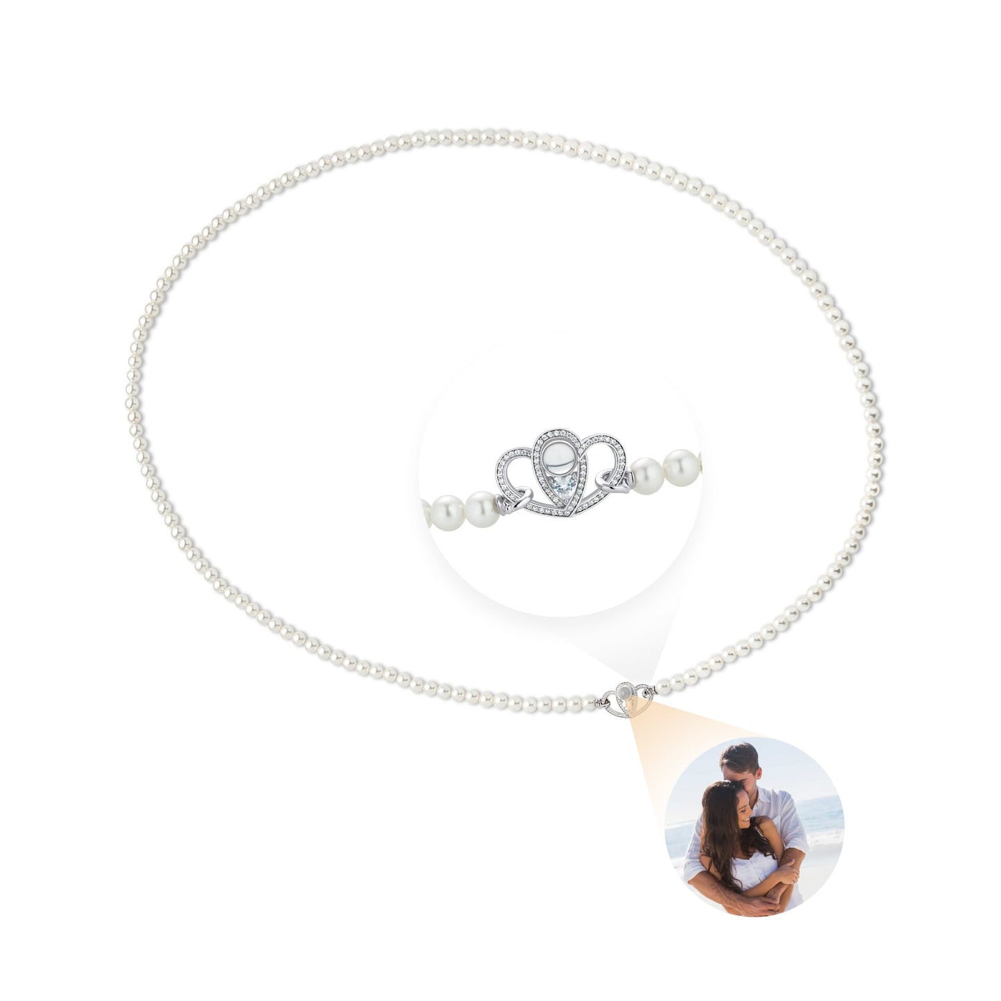 Pearl Picture Necklace with Diamond